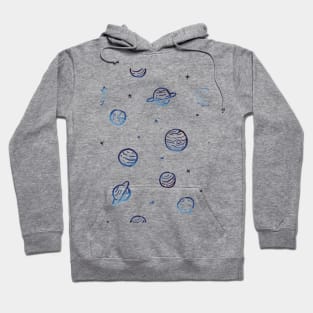 Planets Pattern Hoodie